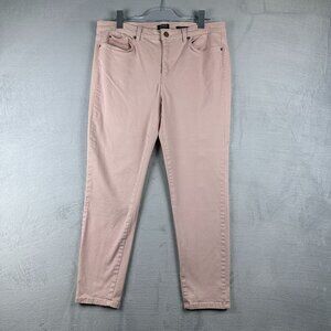 Jones New York Women's Bleecker Skinny Ankle Jeans Classic Stretch Pink Size W34